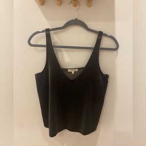 Madewell grey velvet tank top size XS